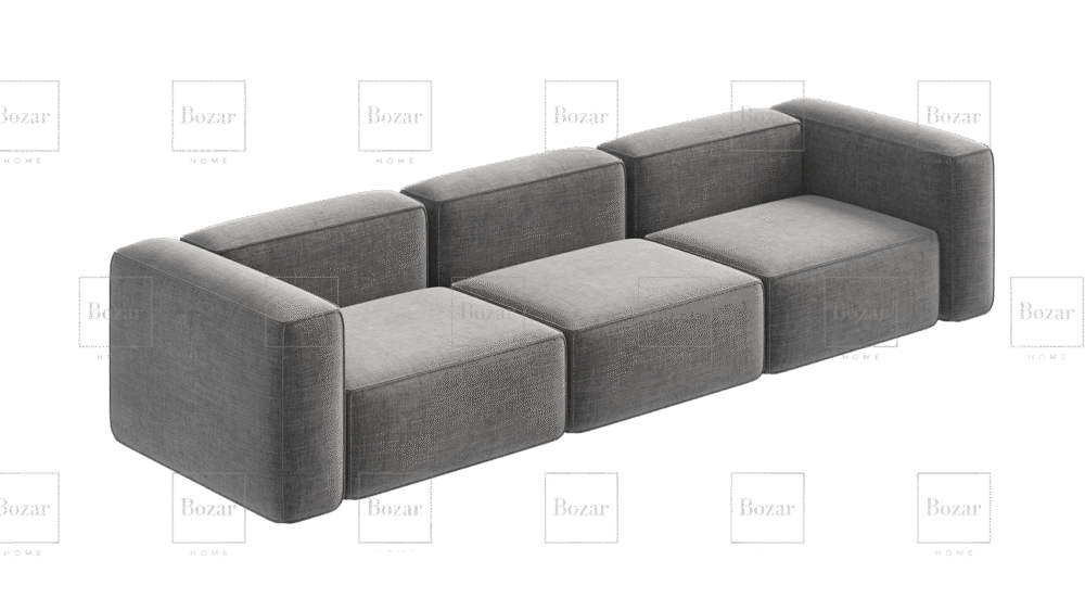 Canapé modulable Miami Gris (4 places)