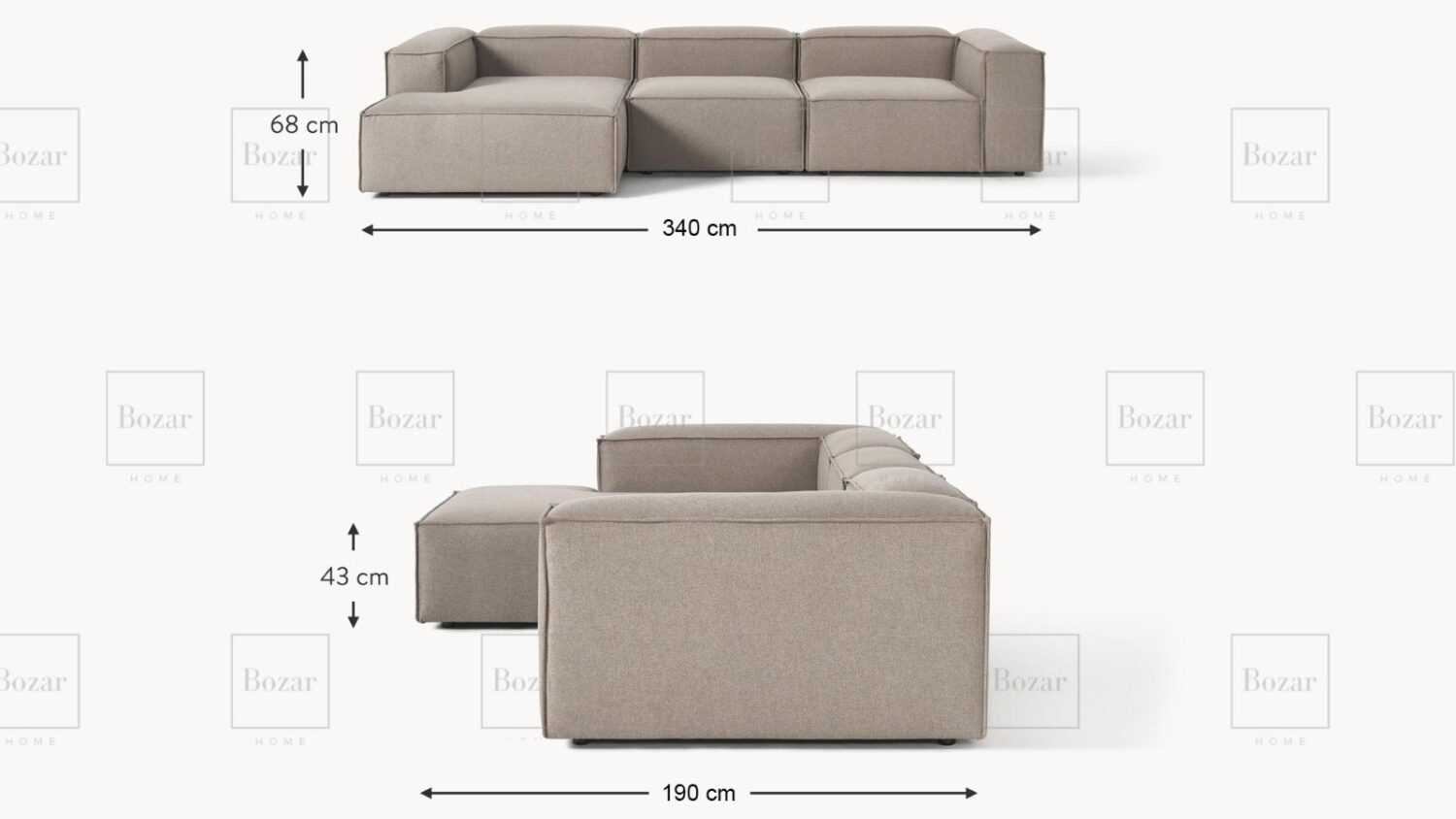 Canapé d'angle modulable Miami