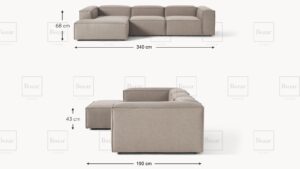 Canapé d'angle modulable Miami