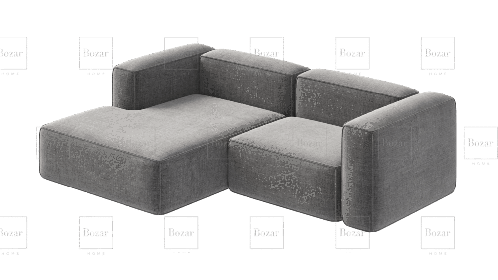 Canapé d'angle modulable Miami Gris