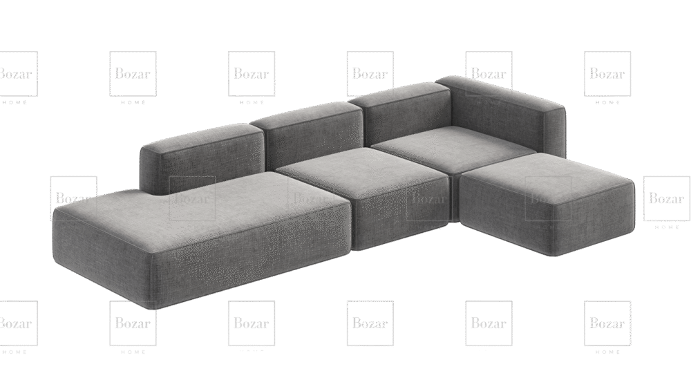 Canapé d'angle modulable Miami Gris