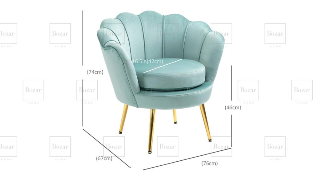 Fauteuil Lotus Vert – Image 3