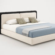 Lit Wallace (200*200) Cuir noir (Disponible au showroom( Agadir) )