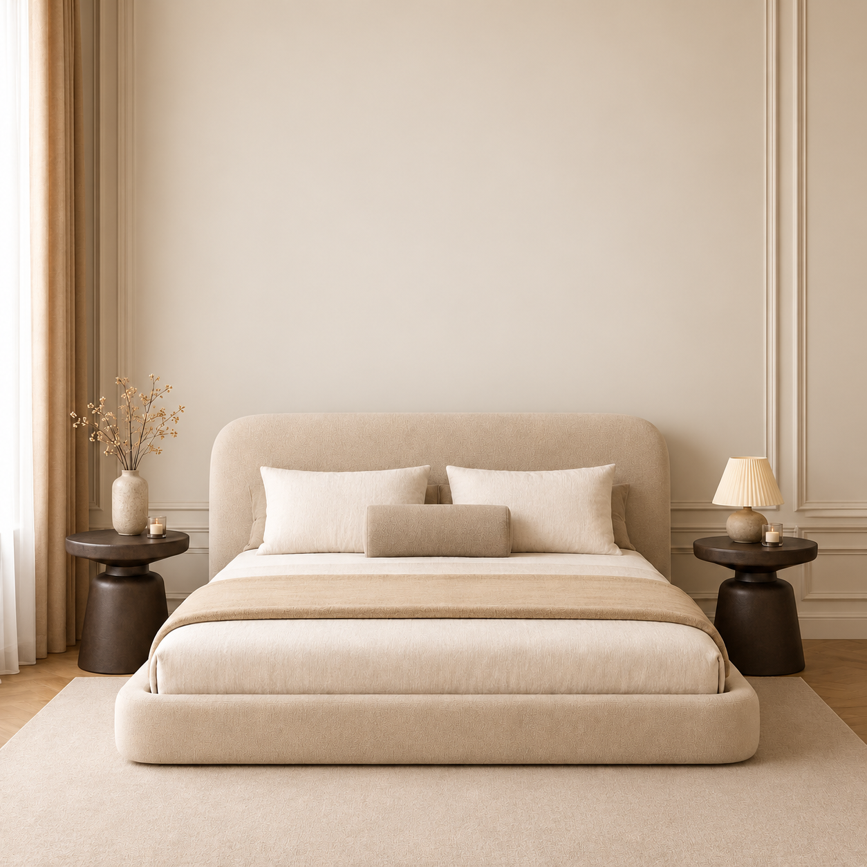 Pack Chambre Complet - Beige & Bois II